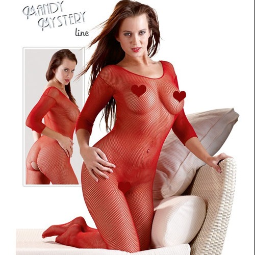 CATSUIT REJILLA COLOR ROJO MANGA LARGA 8231 TALLA S-L